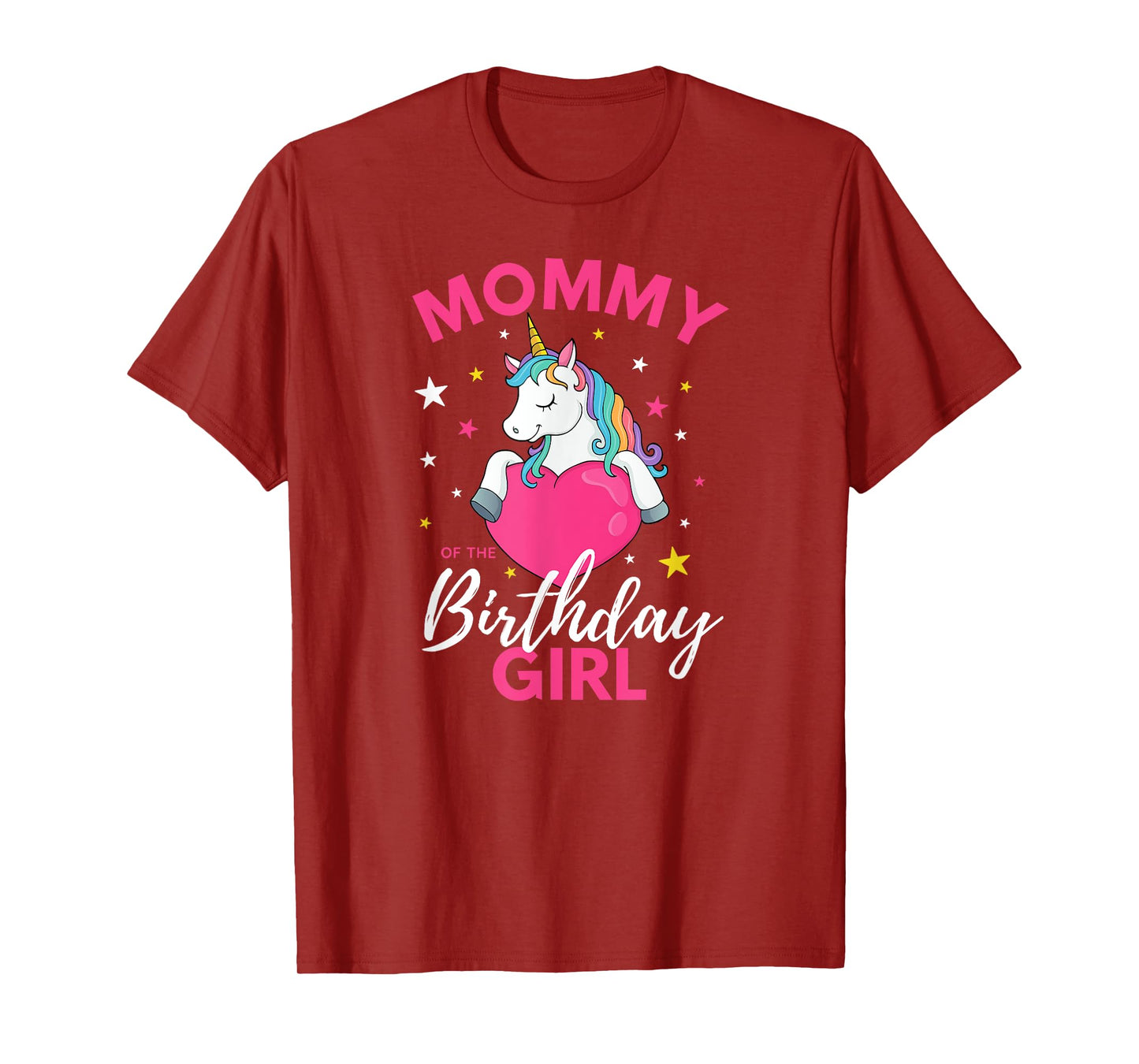 Mommy Of The Birthday Girl Unicorn T-Shirt