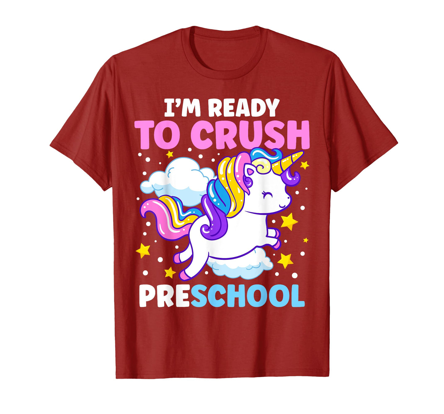 First Day of Pre-K I'm Ready To Crush Preschool Unicorn Kids T-Shirt