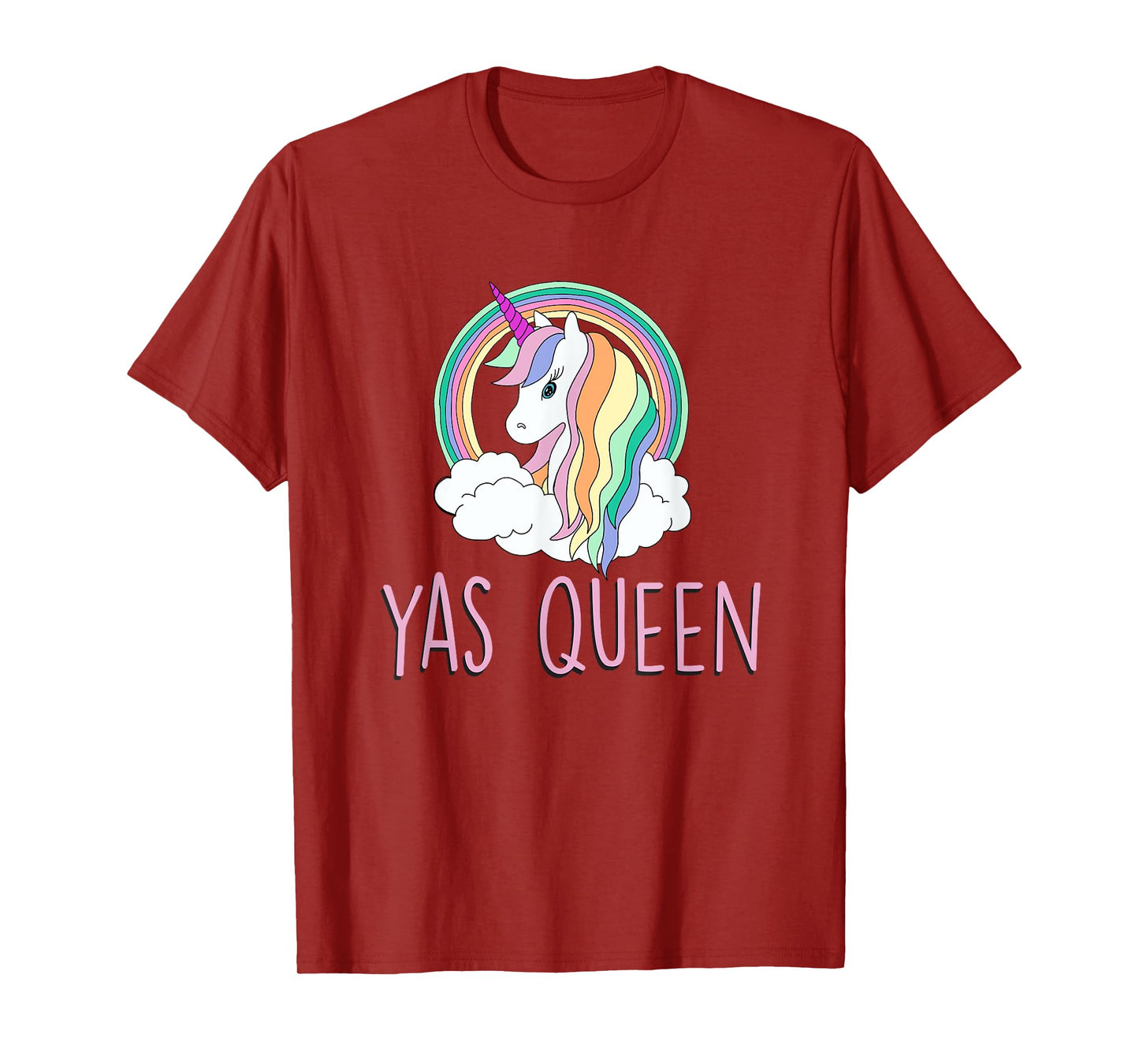 Yas Queen Cute Funny Unicorn Shirt T-Shirt