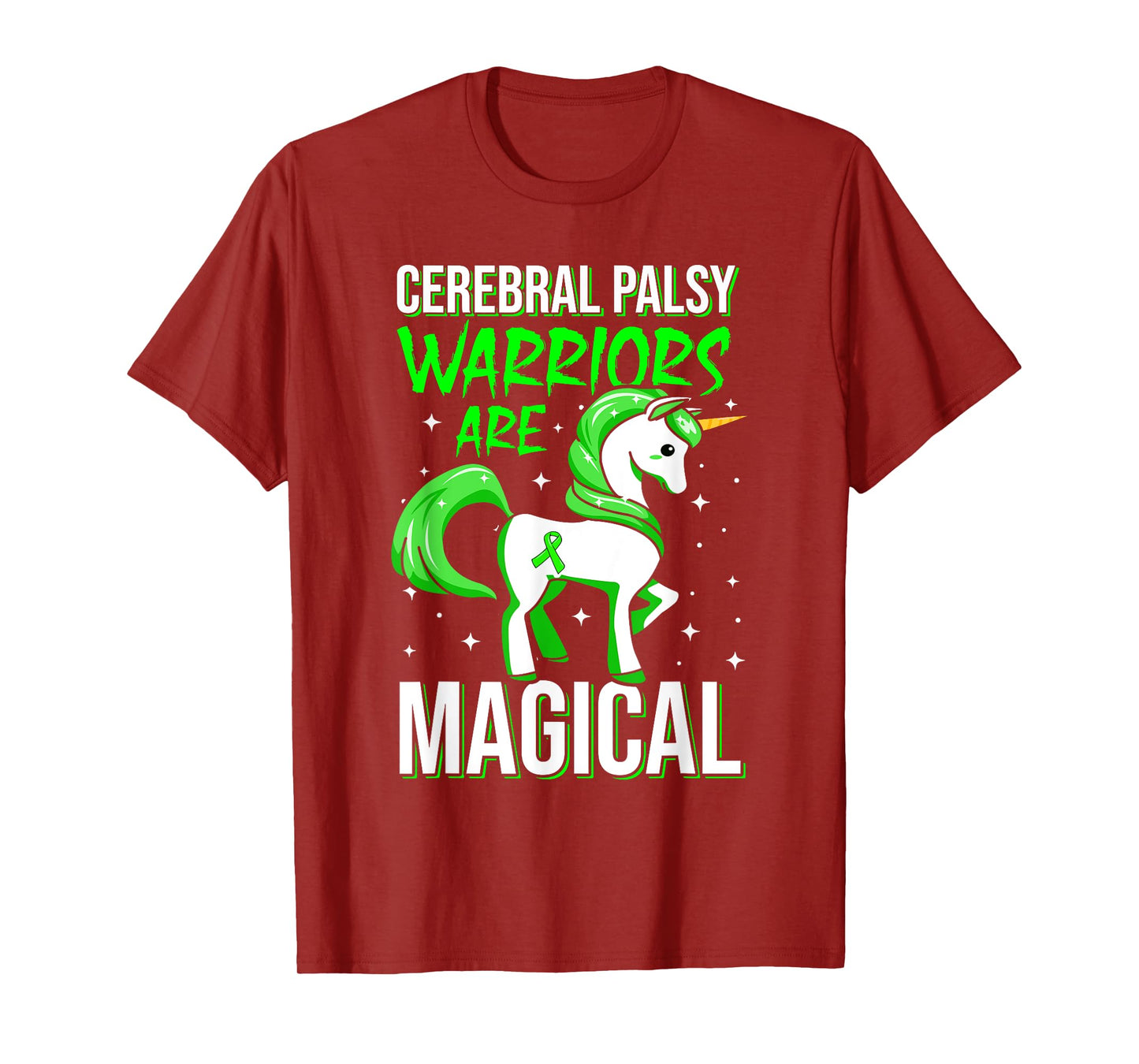 Cerebral Palsy Awareness Unicorn Warrior Magical Ribbon T-Shirt