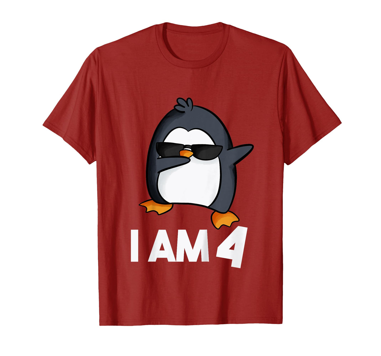 Penguin Birthday Shirt 4 Years Old Birthday Outfit Kids T-Shirt