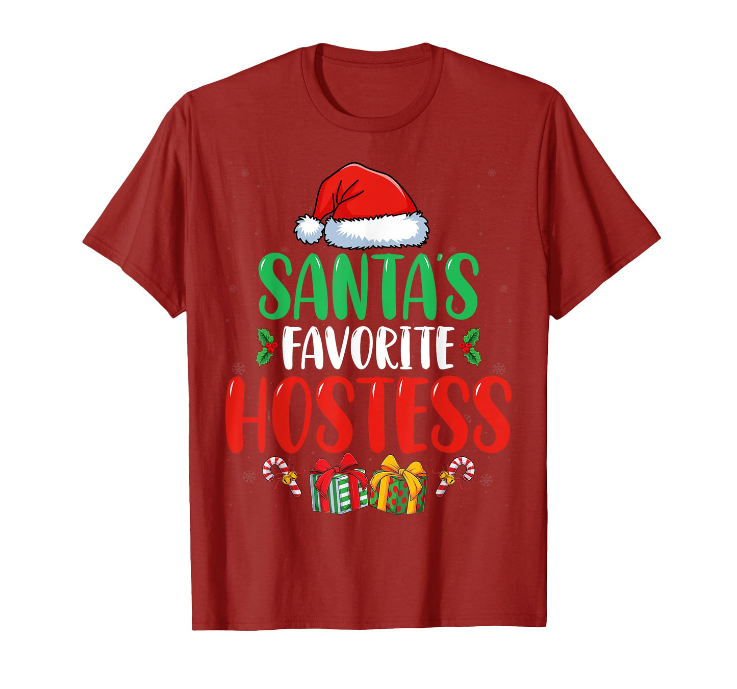 Santa's Favorite Hostess Xmas Holiday Christmas Hostess T-Shirt