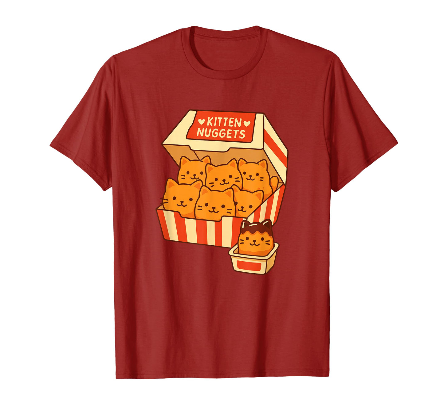 Funny Cat Owner Tee Kitten Nuggets Food Chicken Nugget T-Shirt