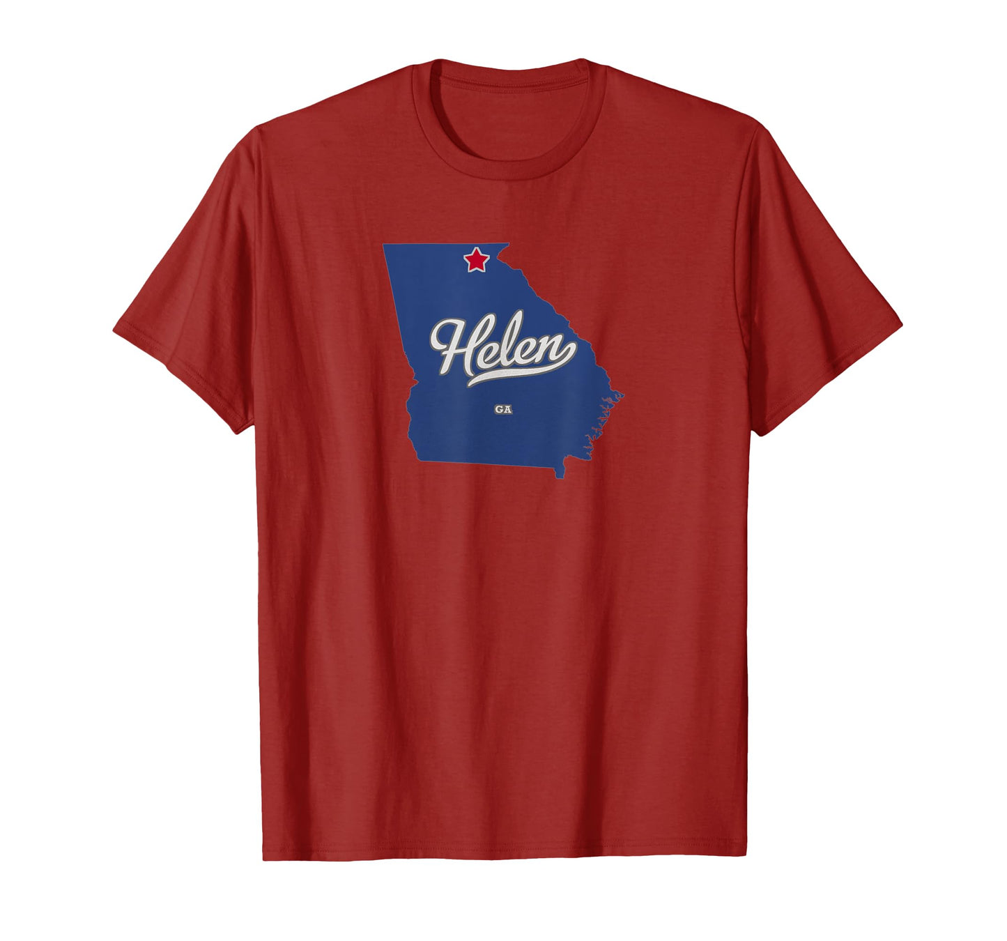 Helen Georgia GA Map T-Shirt
