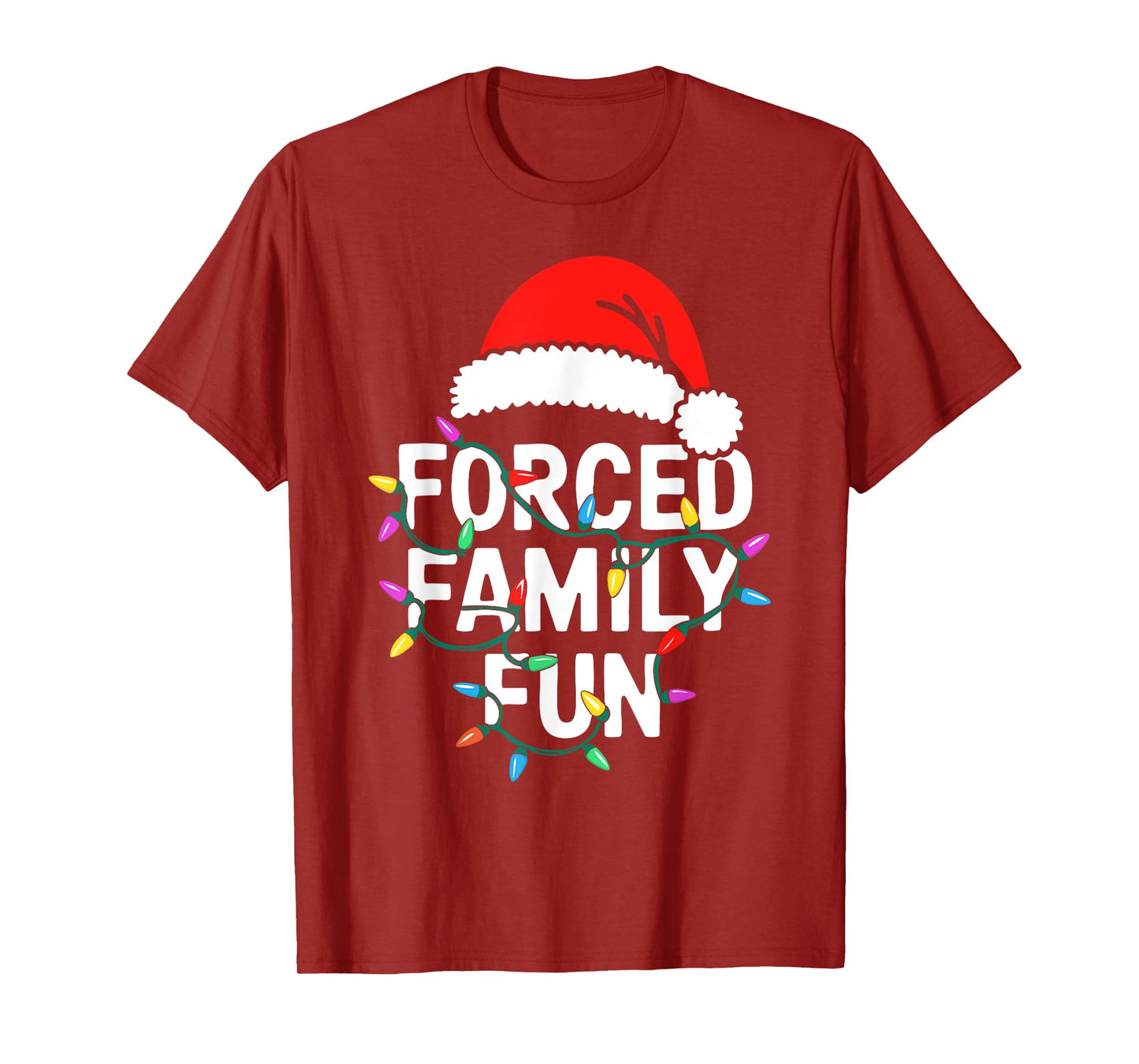 Forced Family Fun Shirt Men Women Kids Christmas Pajamas T-Shirt