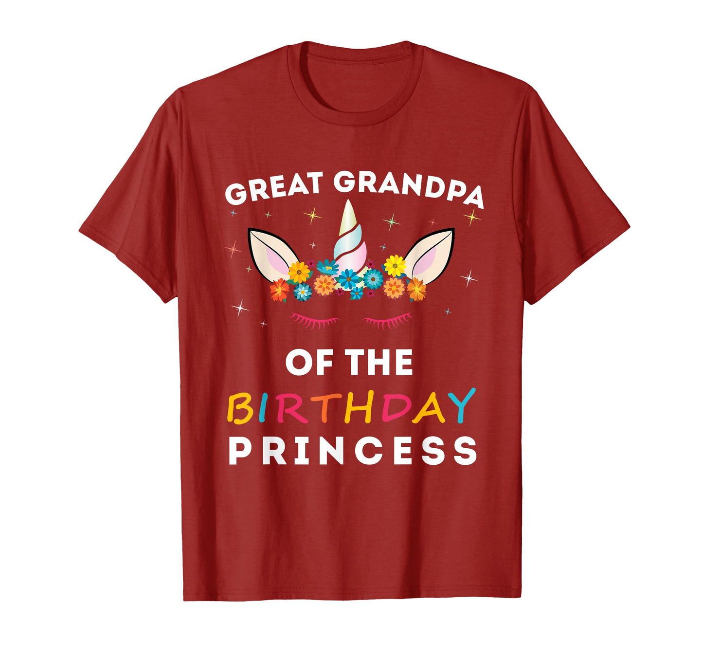 Unicorn great-grandpa of the Birthday Princess Girl Unicorn T-Shirt