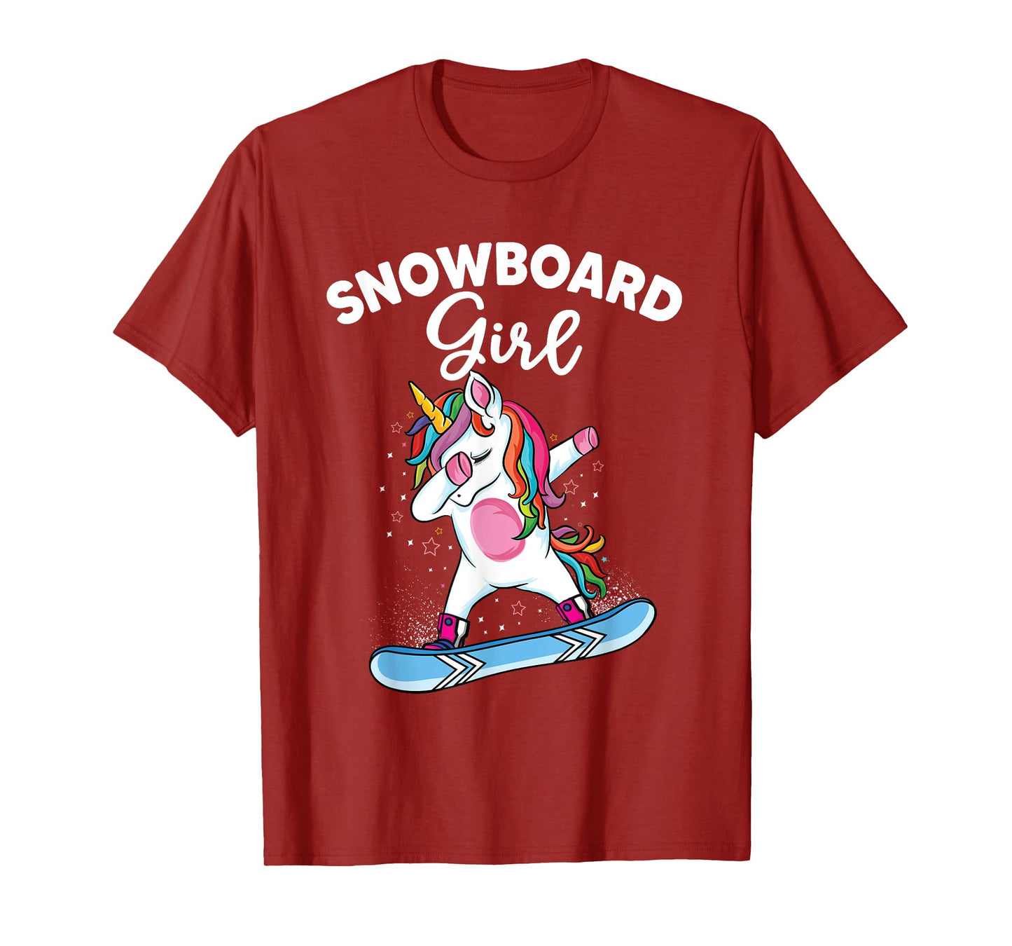 unicorn Snowboarding Skiing Dabbing unicorn Snowboard girl T-Shirt