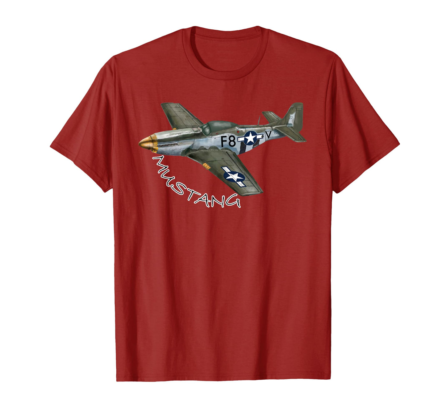 P51 Mustang WW2 Warplanes Warbirds Plane Spotter T-Shirt