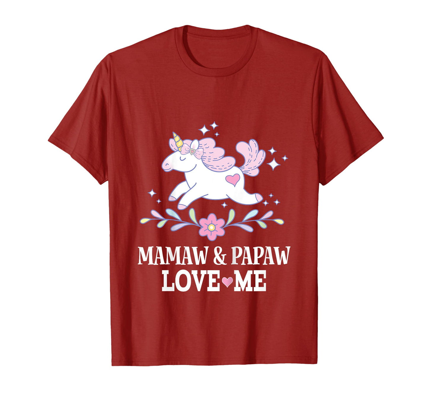 Mamaw and Papaw Love Me Granddaughter Unicorn T-Shirt