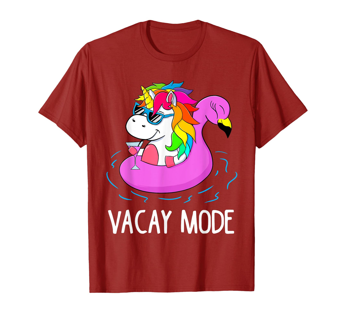 Vacay Mode Cute Unicorn Funny Family Vacation Gift Kids Girl T-Shirt