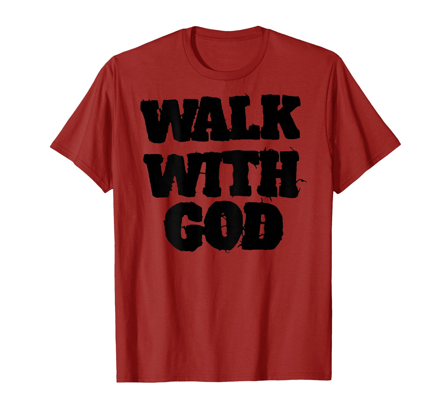 ON Back Walk with Jesus God Christian Men Women Saying Quote T-Shirt