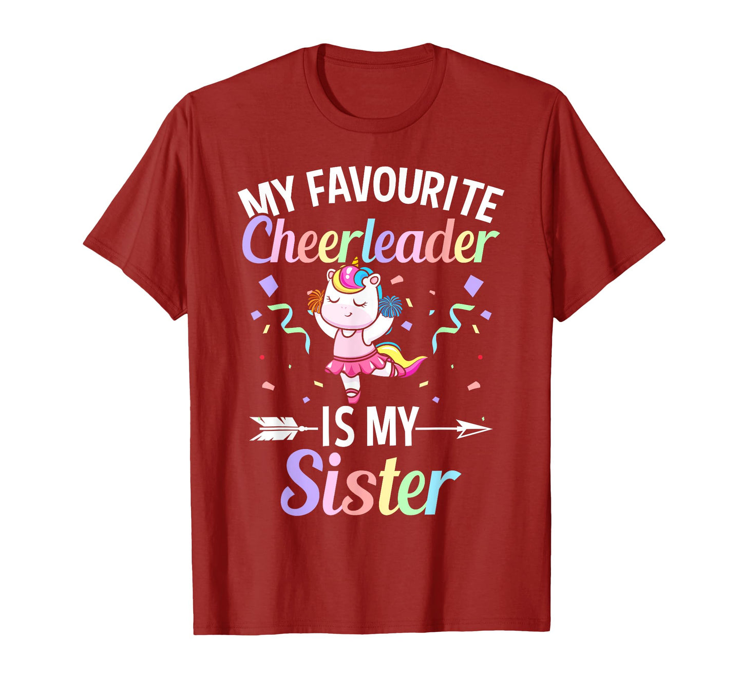 My Favourite Cheerleader Is My Sister Cheerleading Cheer T-Shirt