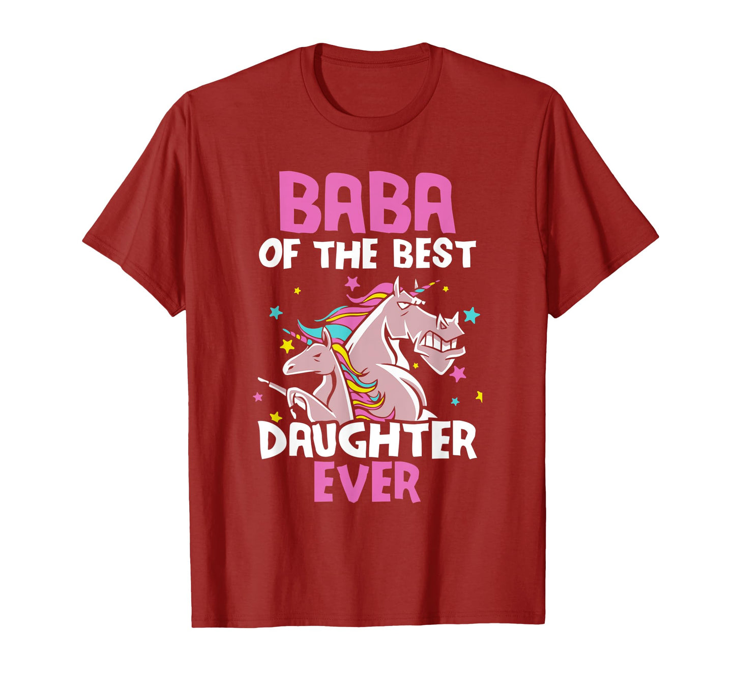 Baba Of The Best Daughter Ever Unicorn Dad Persian Arabic T-Shirt