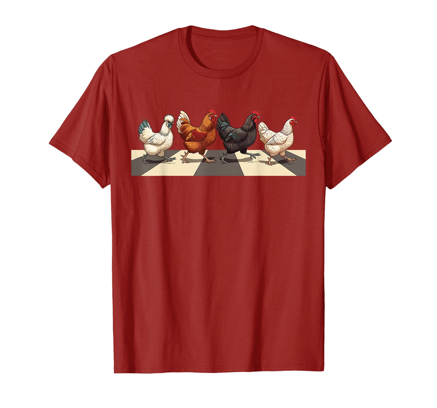 Chickens Crossing Road Parody Lover Funny Chicken T-Shirt
