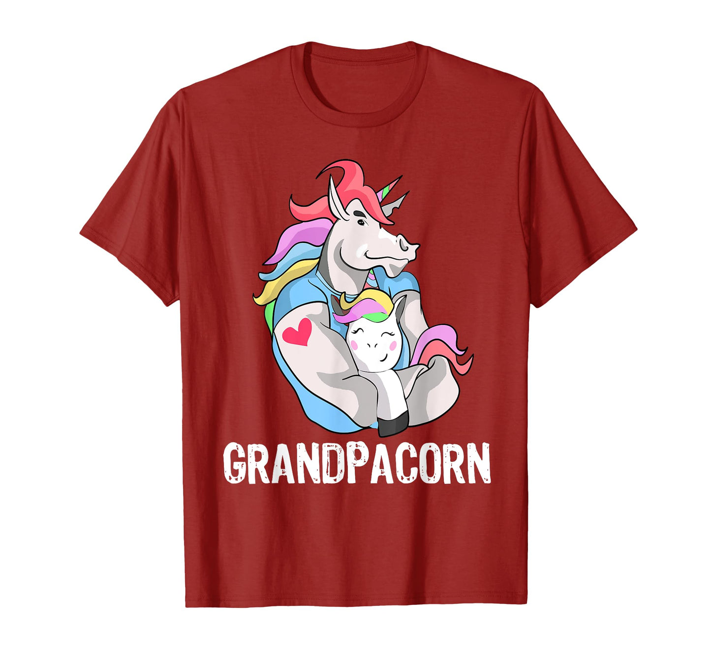Mens Grandpacorn Unicorn Grandpa and Grandson T-Shirt