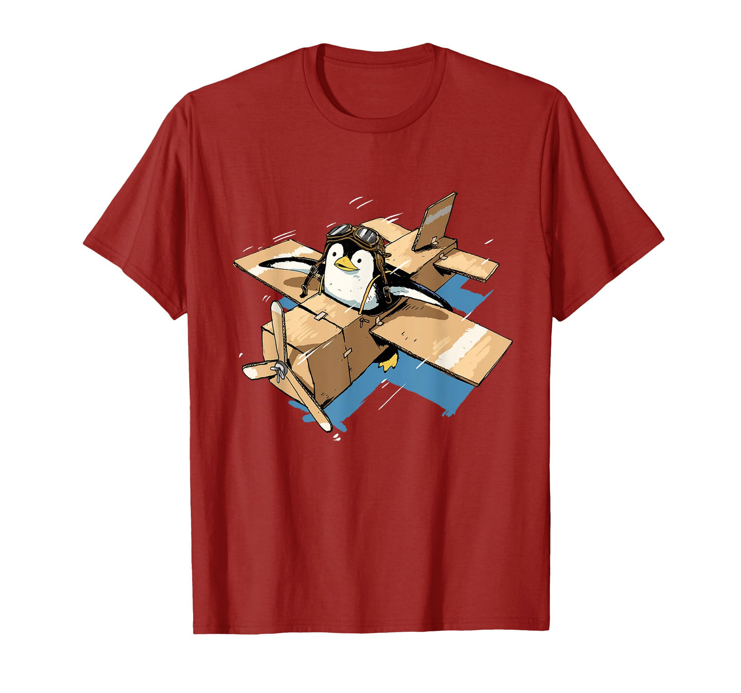 Flying Penguin Shirt Penguin Lover Penguin Airplane Pilot T-Shirt