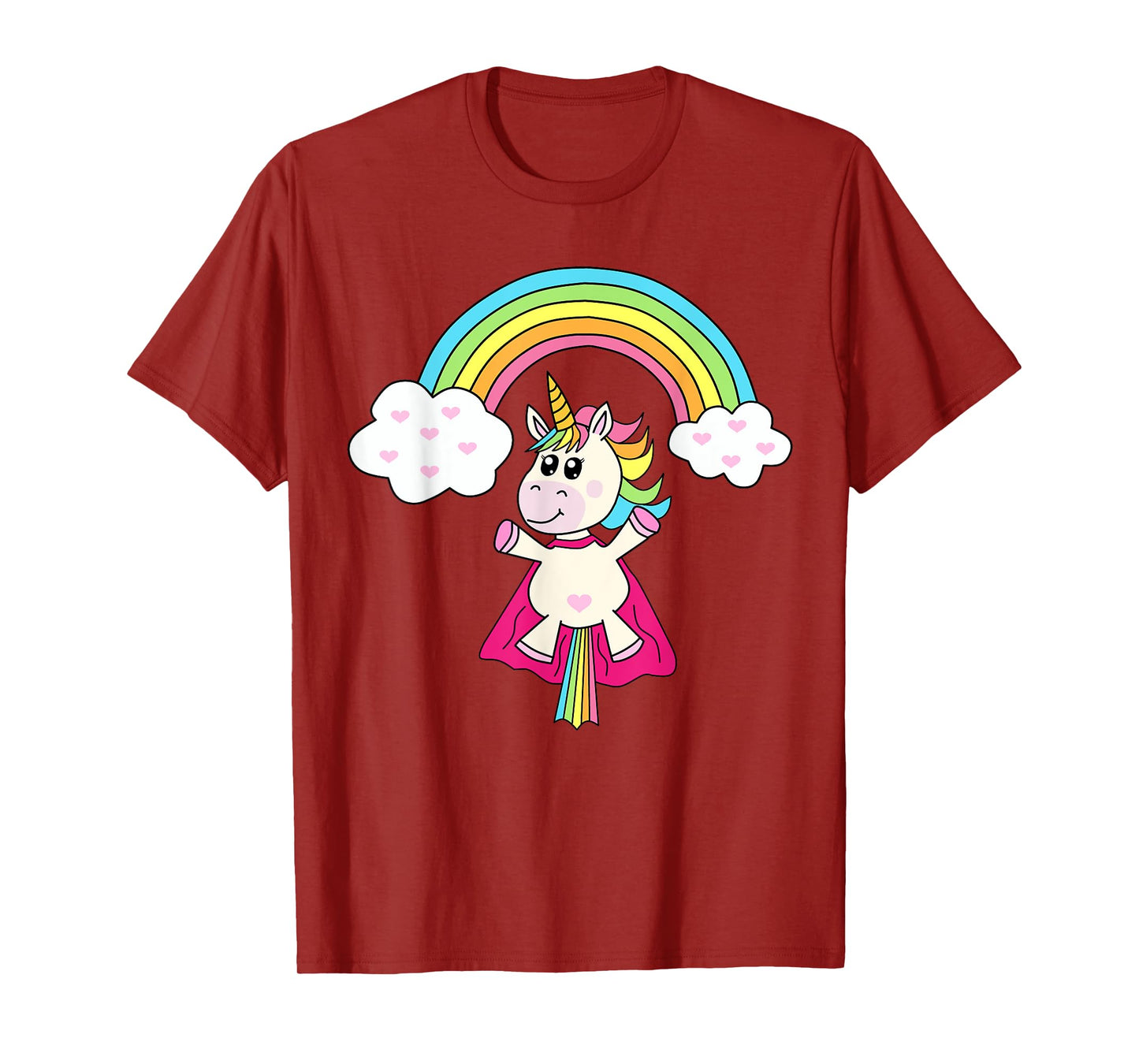 Unicorn Superhero flies to the rainbow T-Shirt T-Shirt