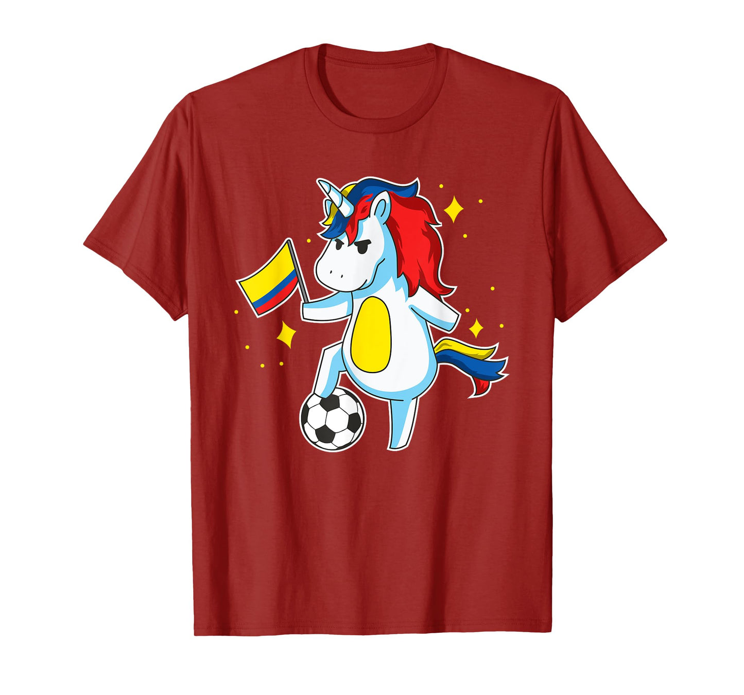 Soccer Unicorn Colombia Jersey Design Colombian Football T-Shirt