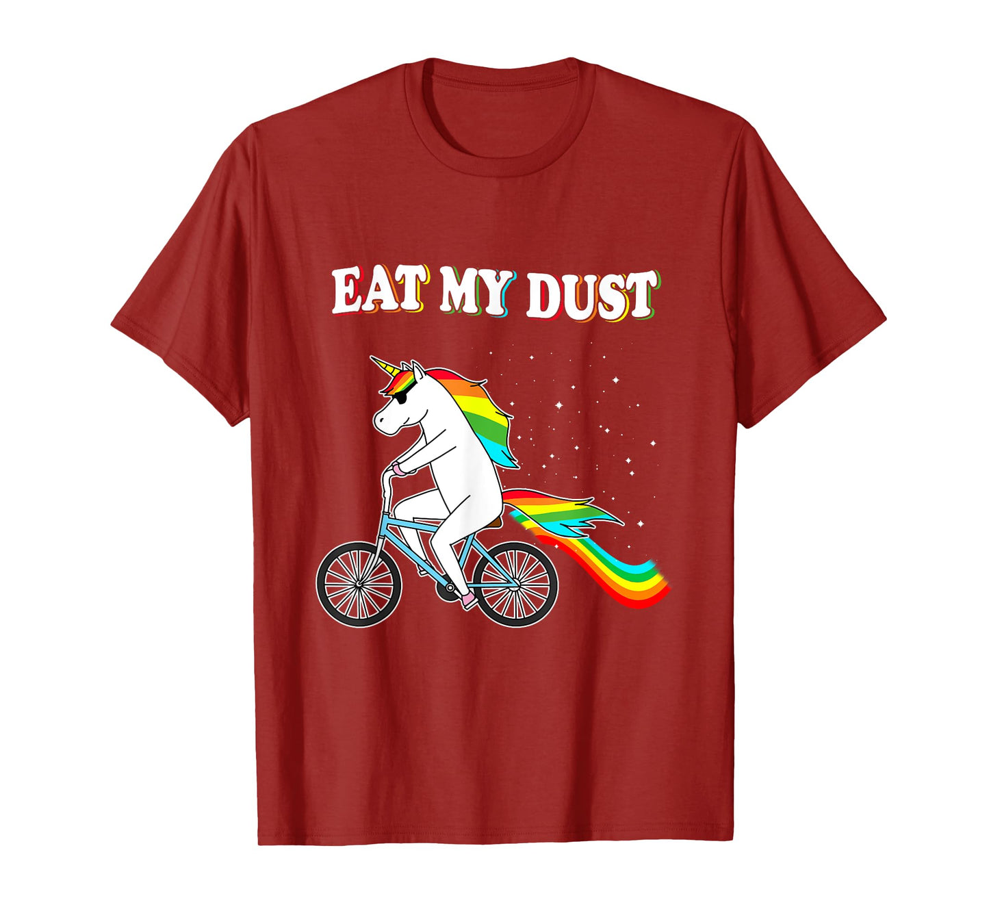 Eat my Dust Funny Unicorn Riding a Bicycle Unicorn Shirt T-Shirt