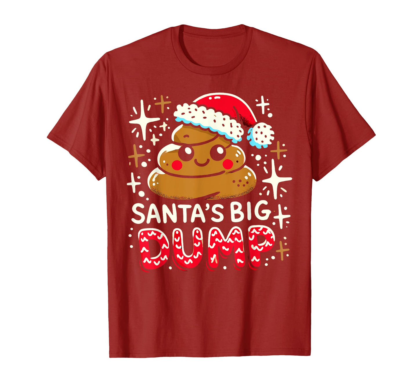 Santa's Big Dump - Xmas Funny Pajamas Christmas Poop T-Shirt