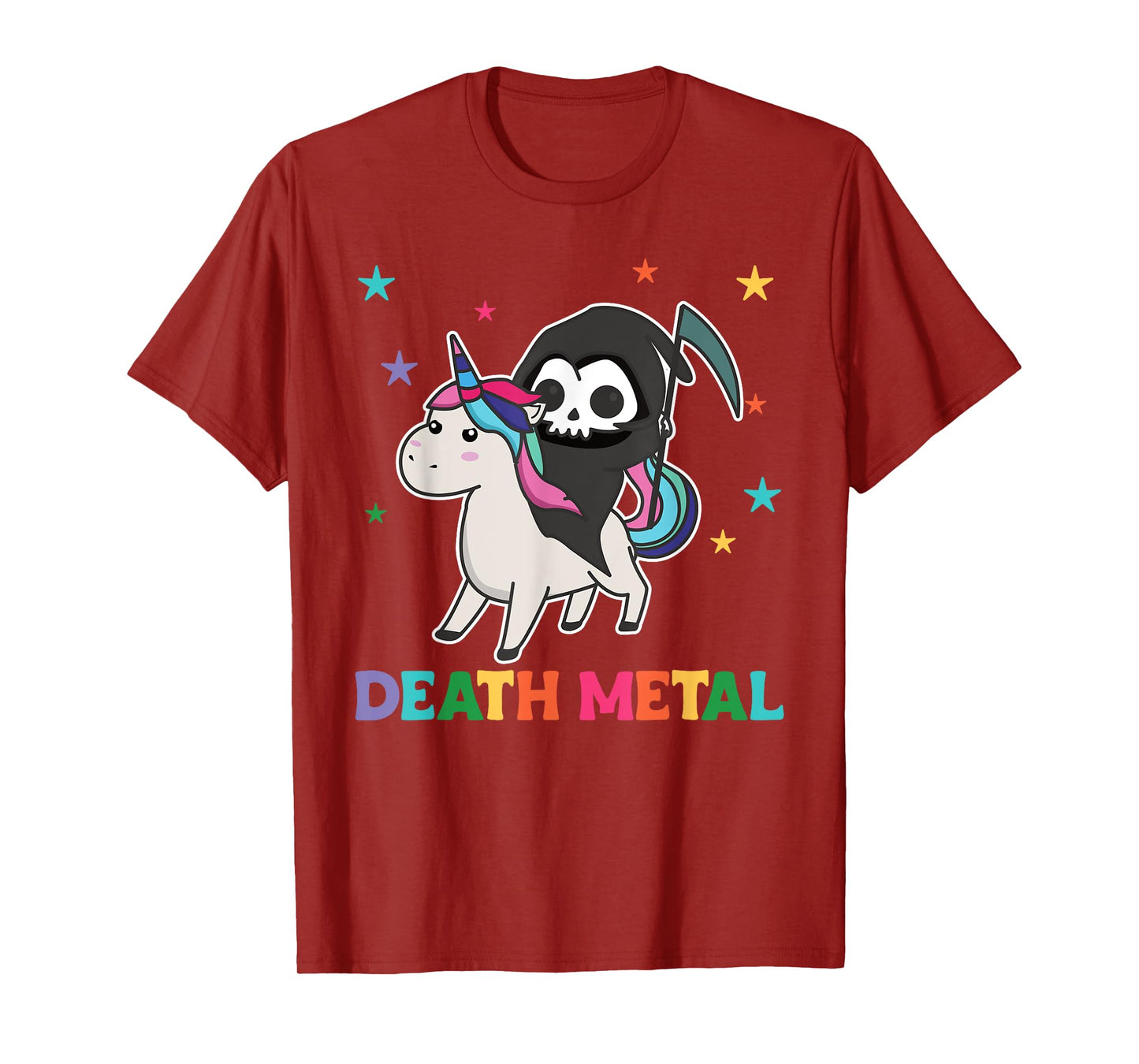 Death Metal Rock Music - death riding unicorn funny unicorns T-Shirt