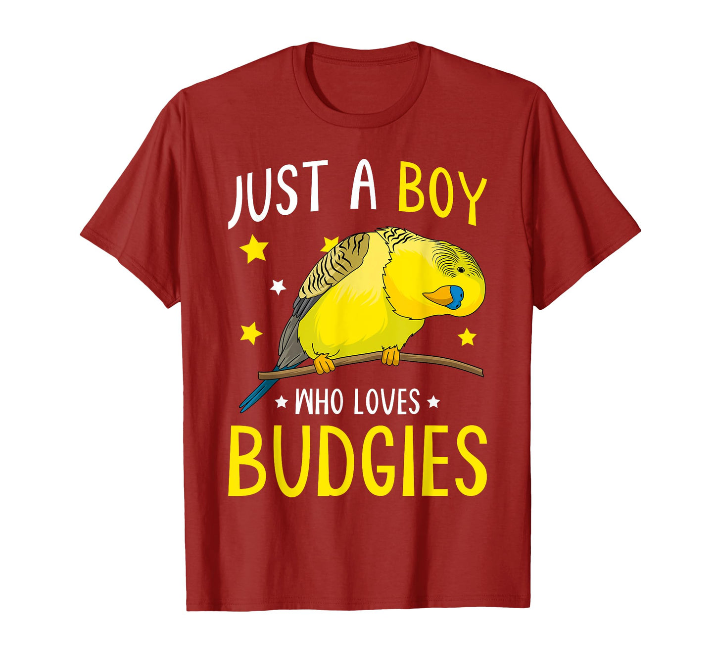 Just A Boy Who Loves Budgies Parakeet Budgerigar Boys T-Shirt
