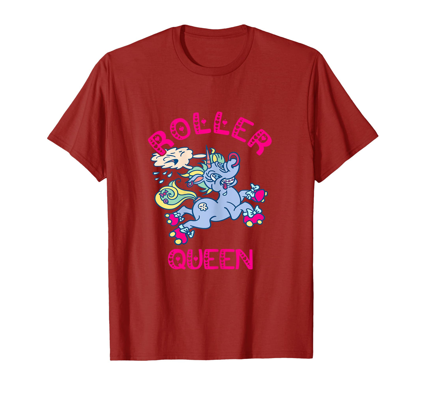 Roller Skates Queen Unicorn Roller Skating Skating Rink T-Shirt