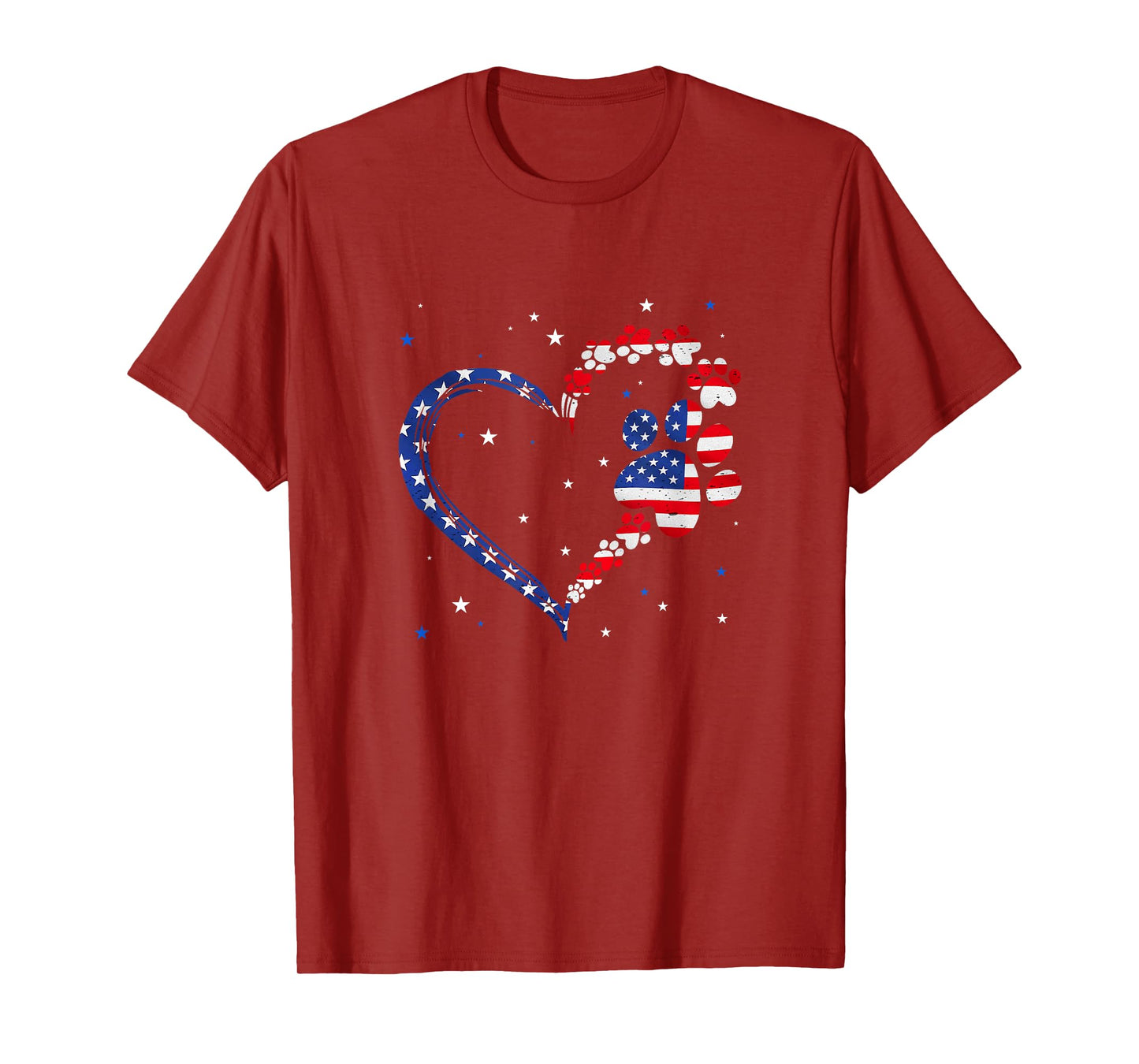 American Flag Patriotic Dog Cat 4Th Of July T-Shirt