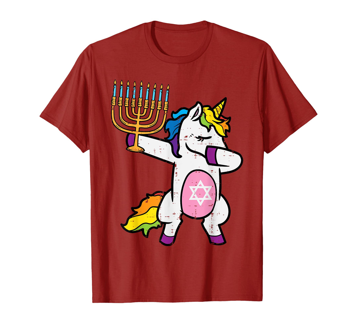 Jewish Unicorn Dab Jewnicorn Hanukkah Chanukah Girls Women T-Shirt
