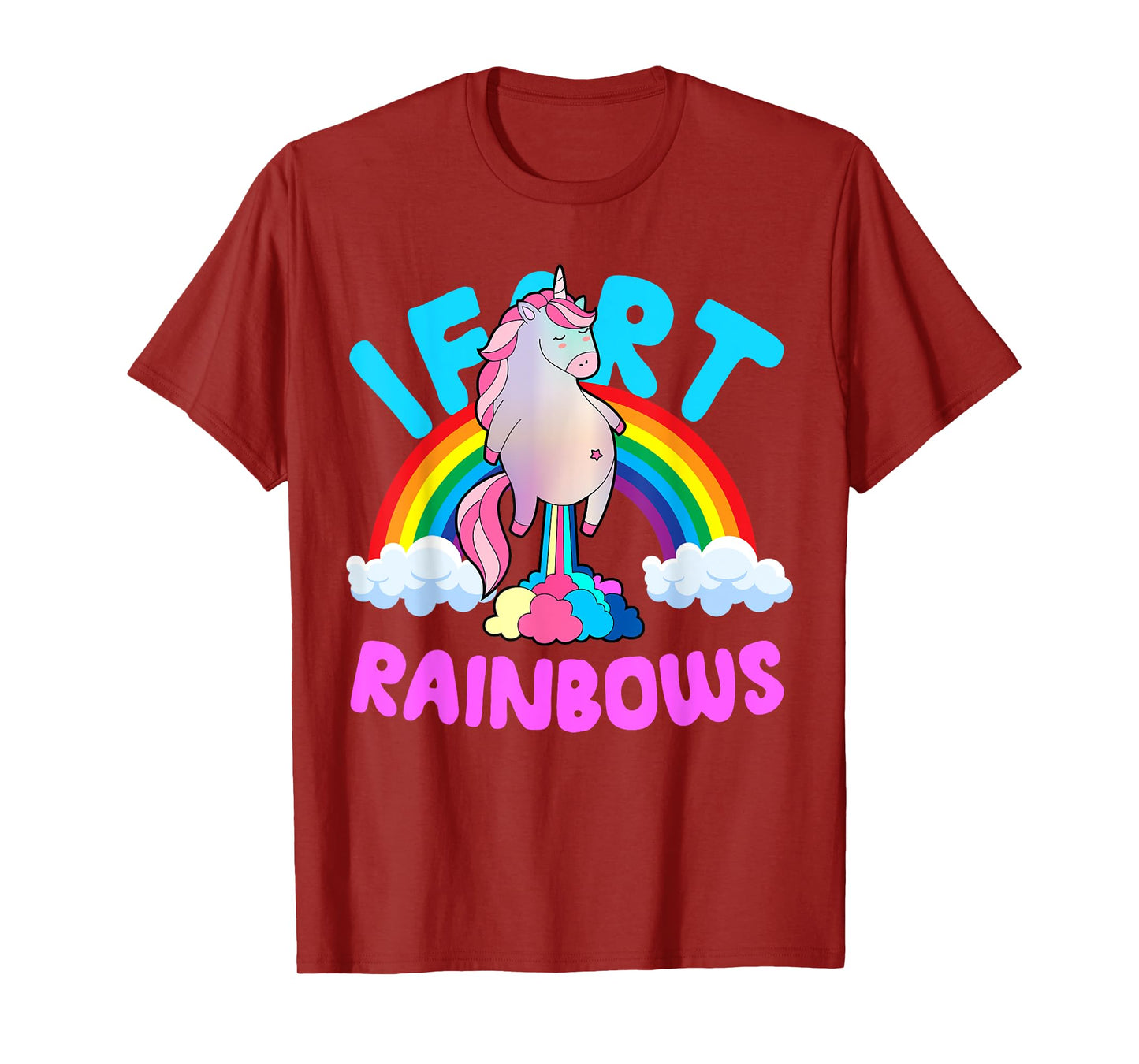 Kids Unicorn I Fart Rainbows Funny Cute Sarcastic Humor T-Shirt