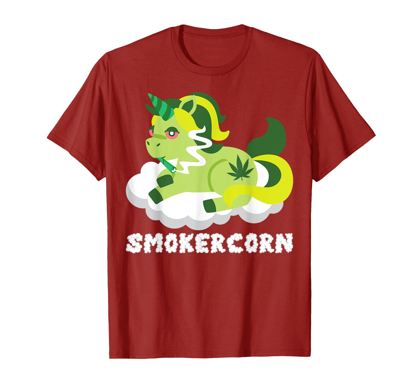 Smokercorn Unicorn 420 Weed Cannabis Marijuana Stoner Gift T-Shirt