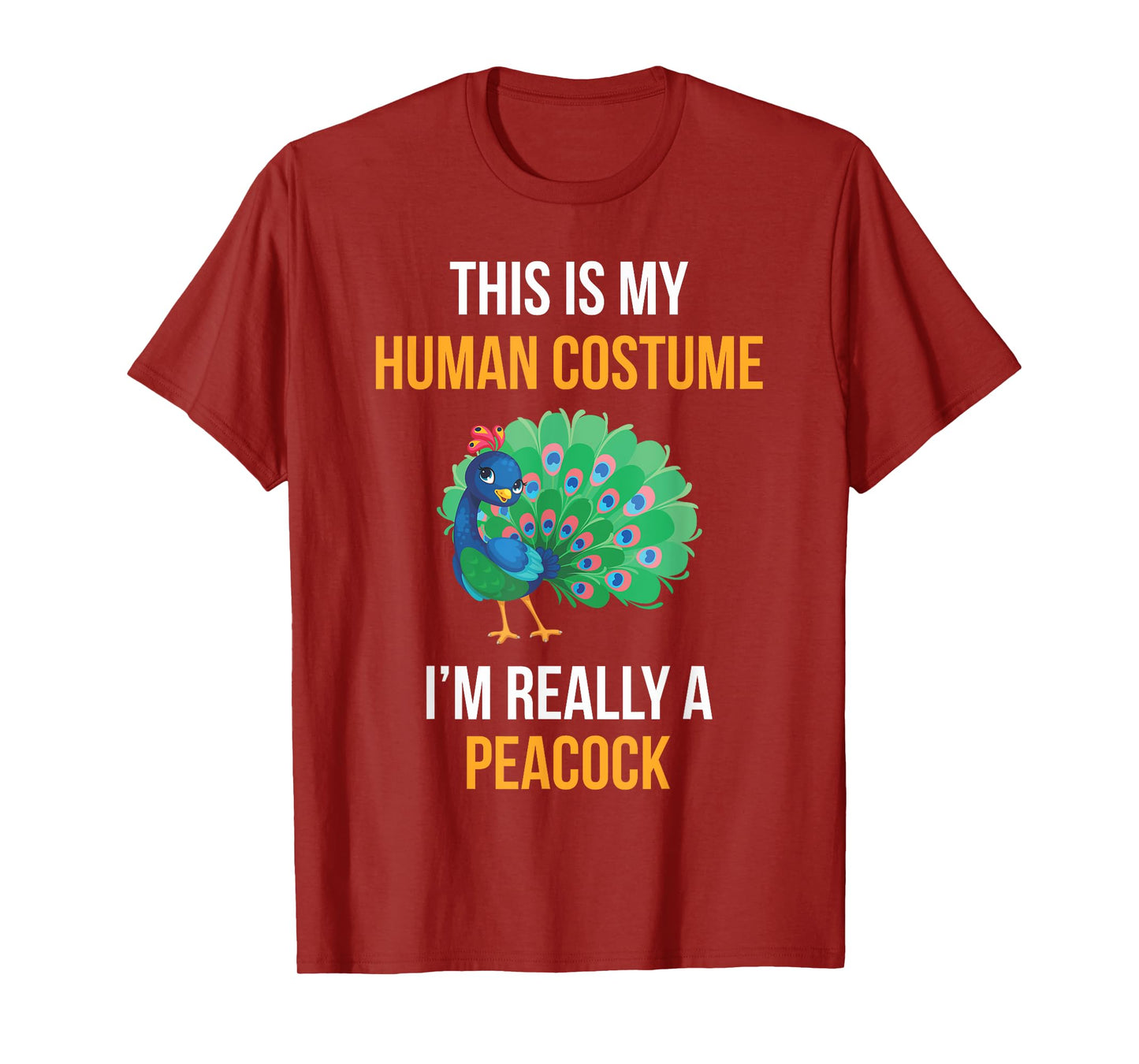 Funny Halloween Peacock Costume Shirt for Kids Women Men