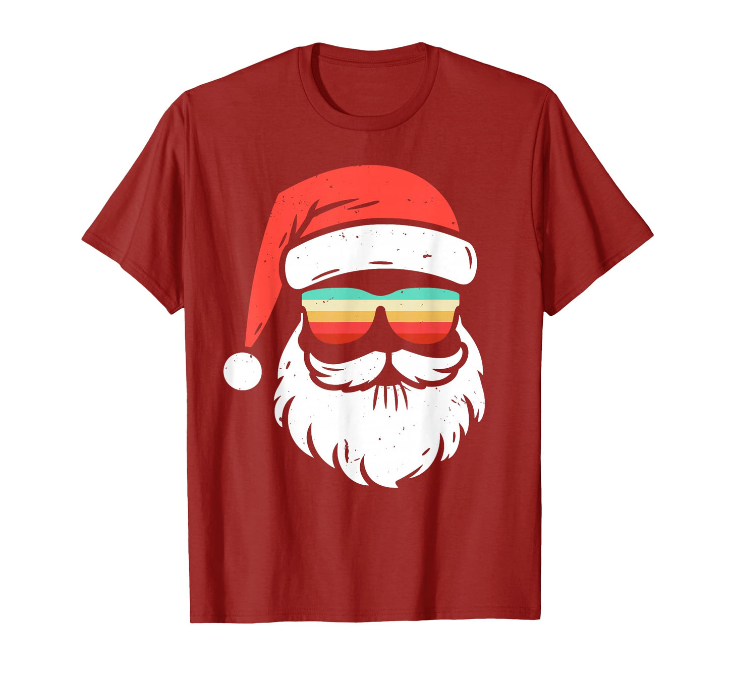 Retro Xmas In July Sunglasses Santa Summer Christmas In June T-Shirt