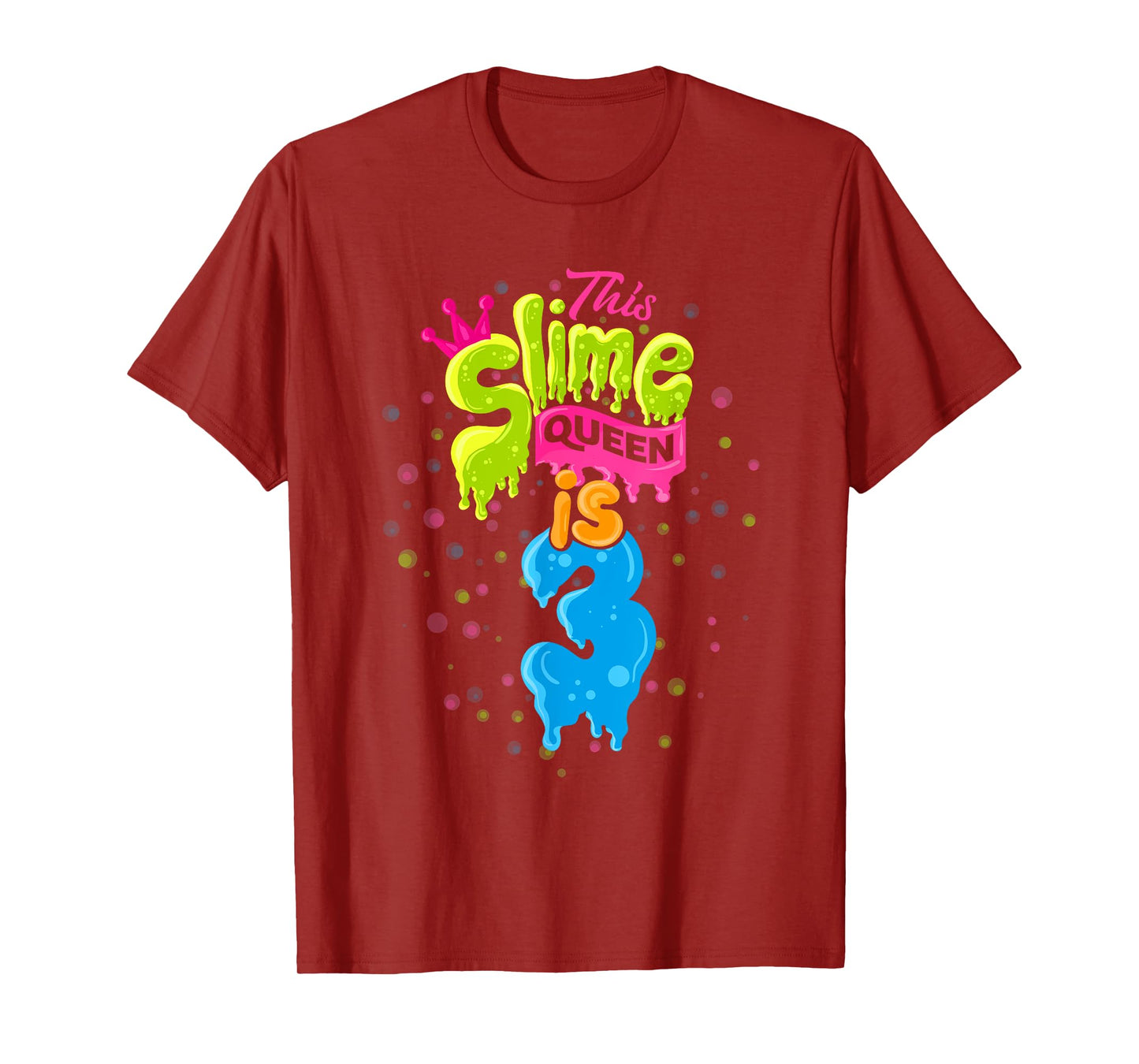 Slime Queen T-Shirt 3rd Birthday Slime Shirt 3 T-Shirt