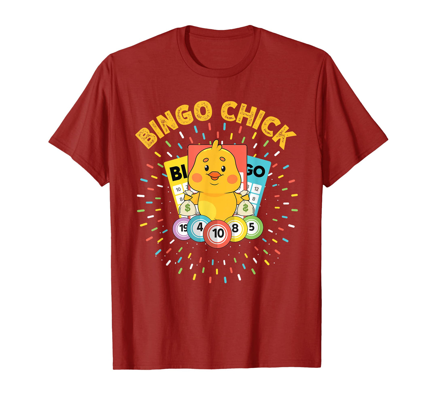 Bingo Chick Bingo Card Baby Chicken Design T-Shirt