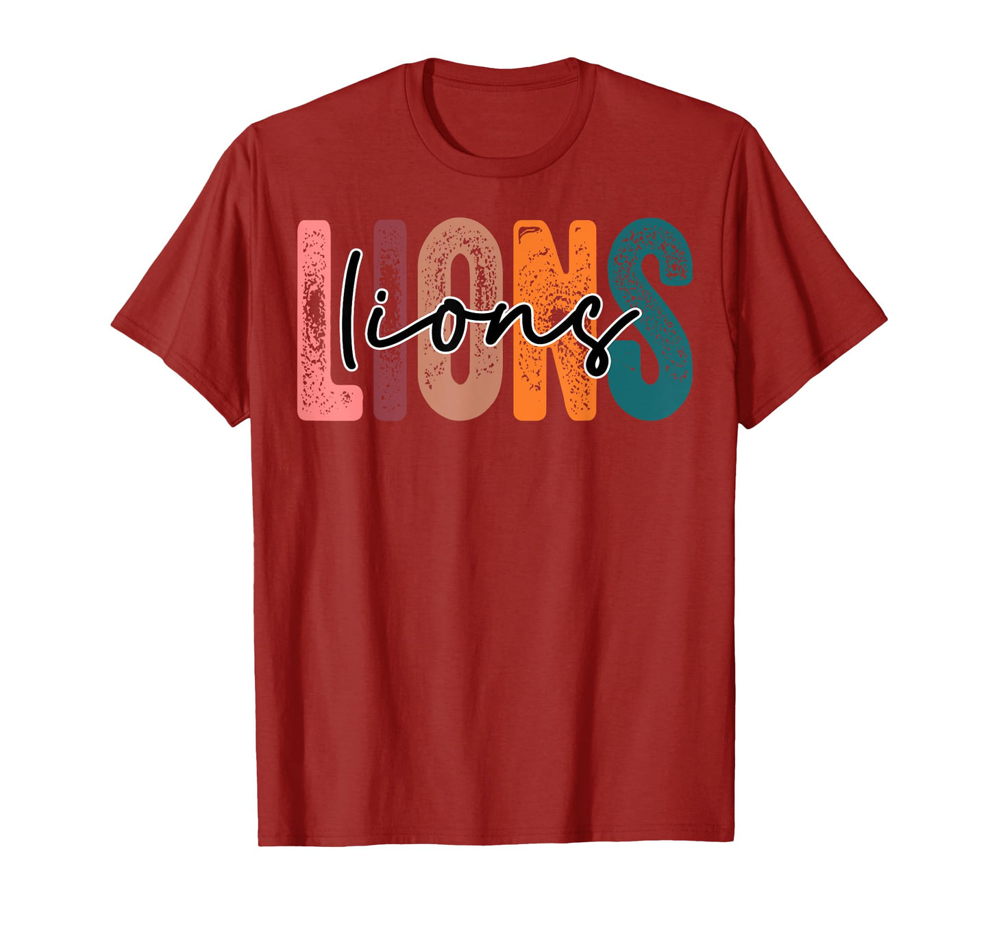Lions School Sports Fan Team Spirit T-Shirt