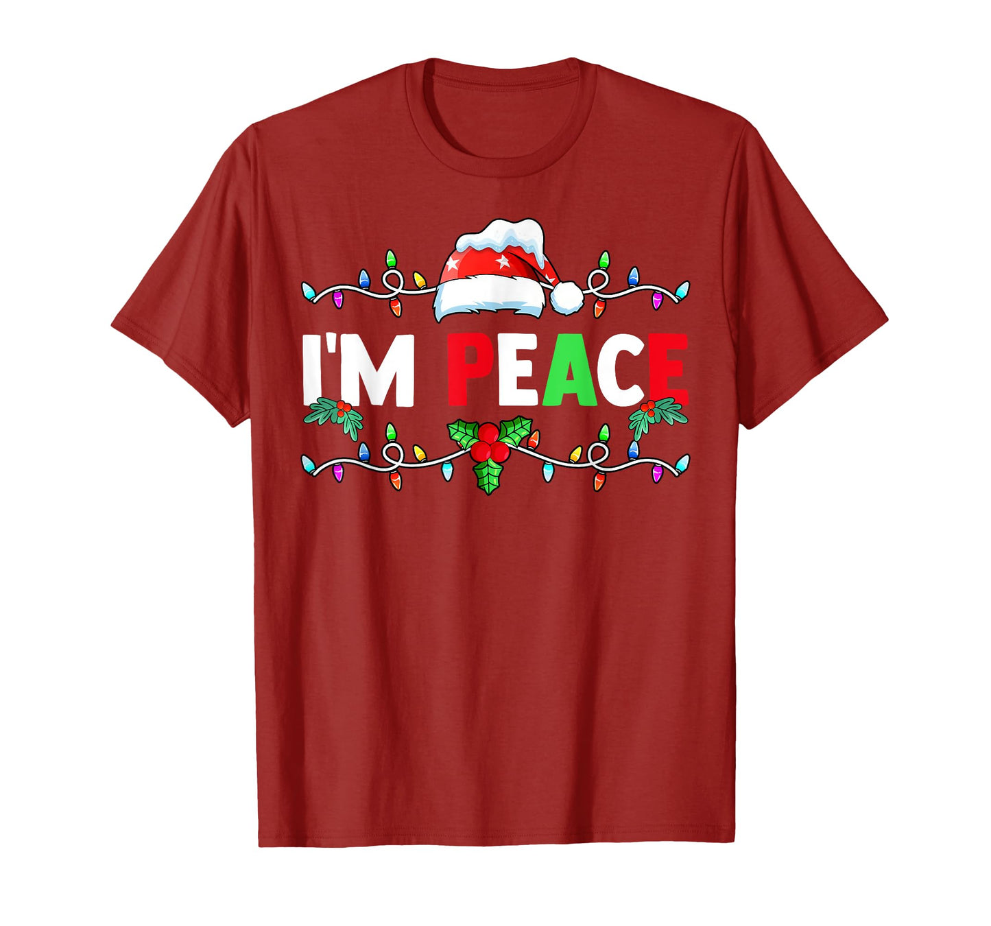 I Come In Peace I'm Peace Funny Matching Couple Christmas T-Shirt