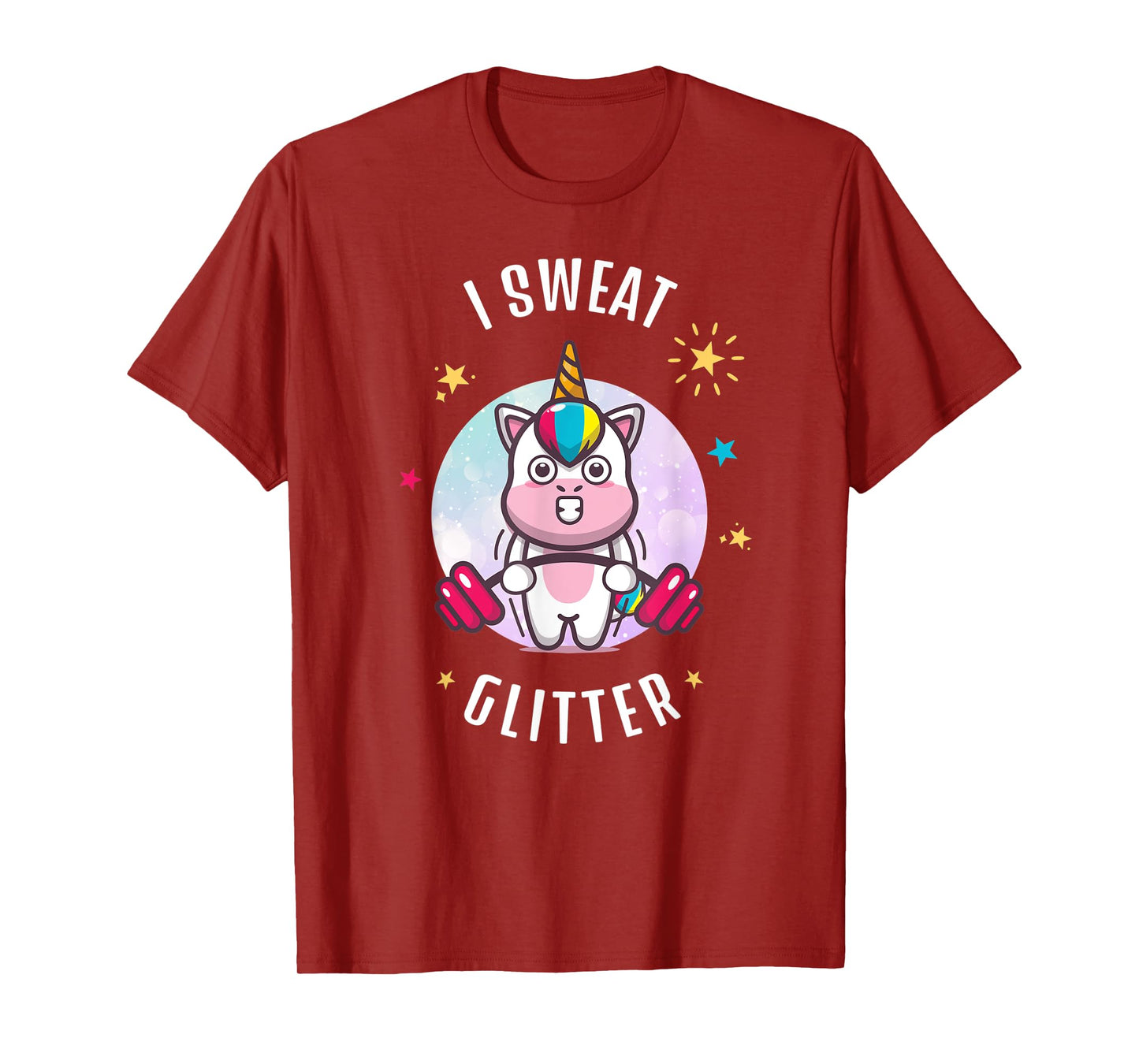 I Sweat Glitter - Funny Unicorn Sassy Fitness Workout T-Shirt