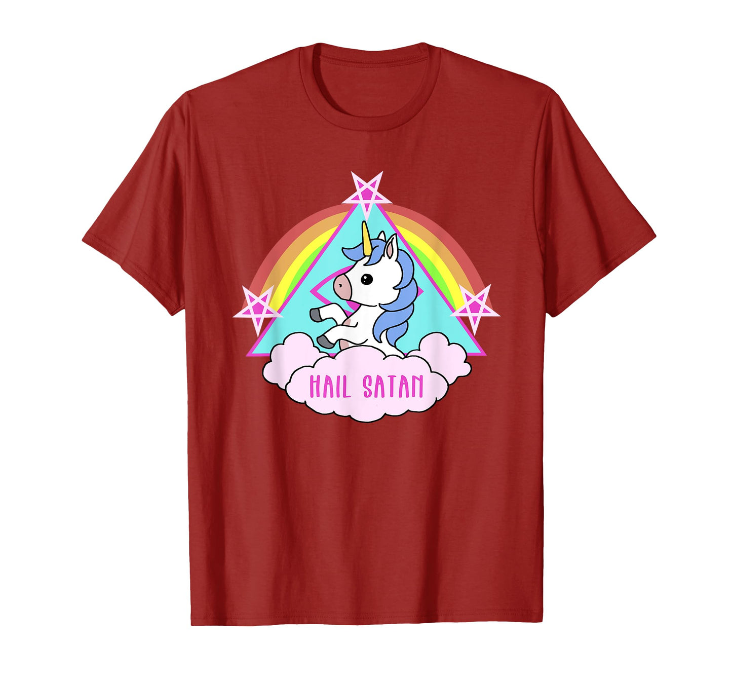 Hail Satan Funny Unicorn T-Shirt