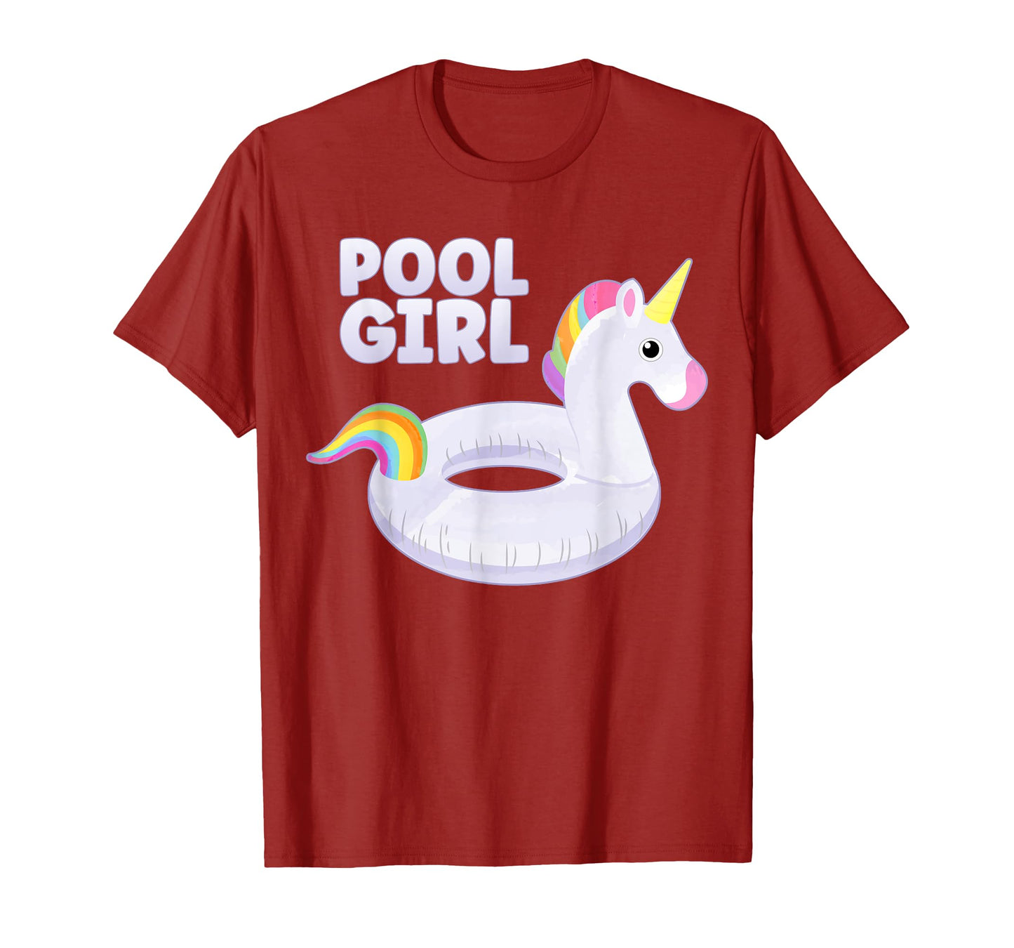 Pool Girl Unicorn Floating Ring Kids Funny Swimming Pool T-Shirt