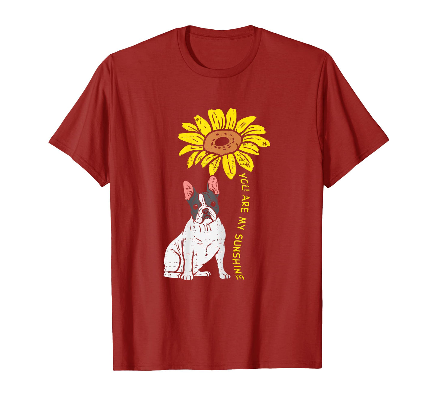 French Bulldog Sunflower Sunshine Frenchie Dog Women Gift T-Shirt
