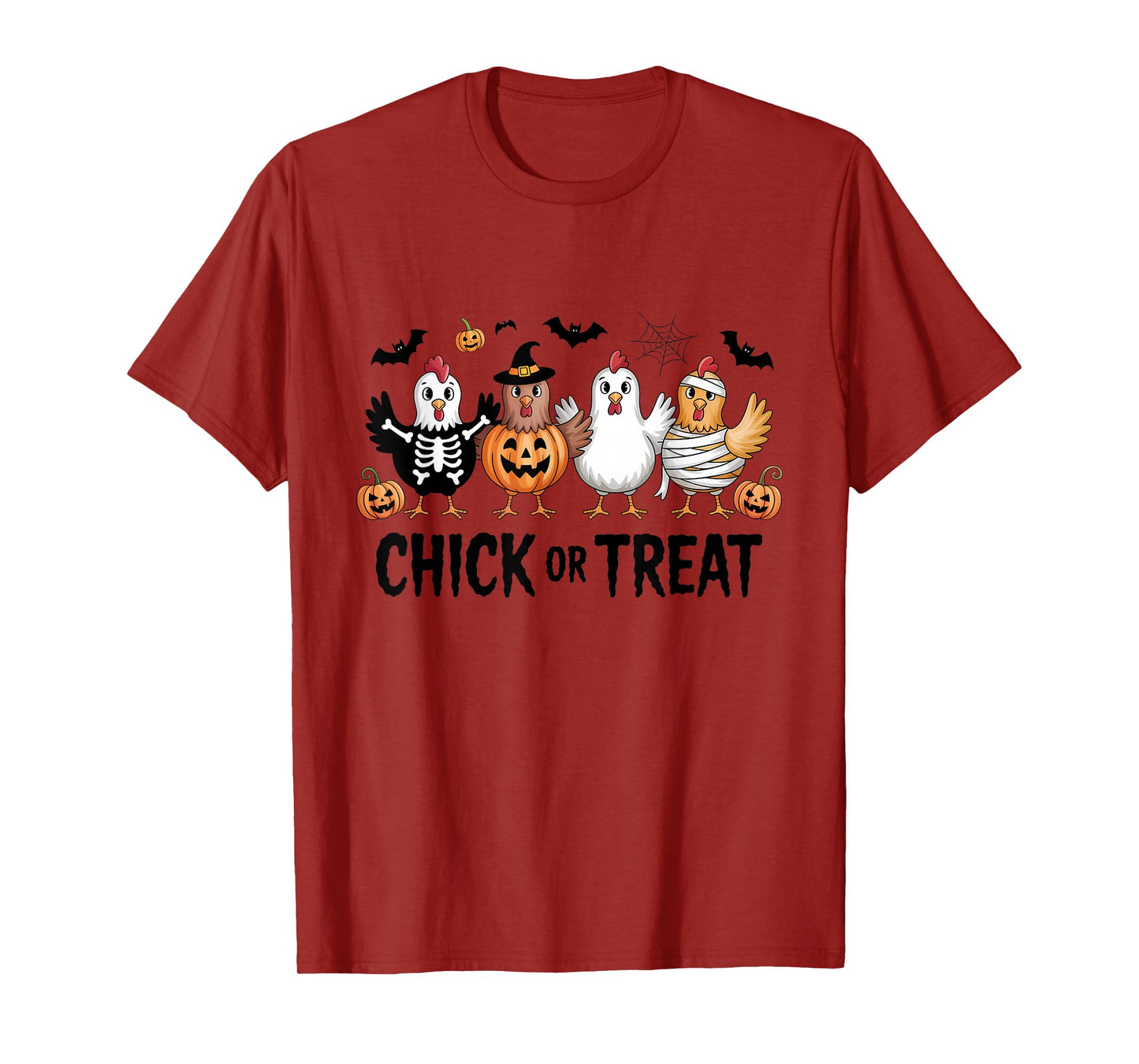 Chick Or Treat Halloween Witch Spooky Chicken T-Shirt