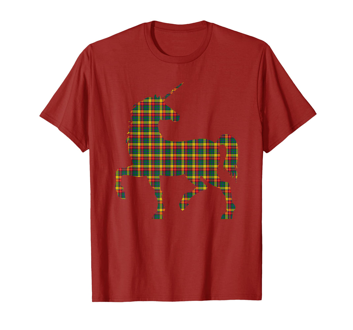 Buchanan Plaid Unicorn Scottish Pride Tartan T-Shirt T-Shirt