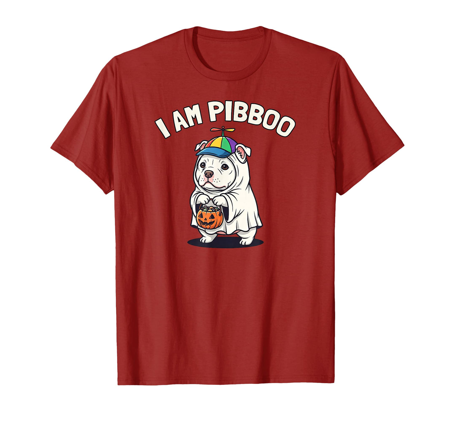 I Am Pibboo Funny Pit Bull Terrier Ghost Halloween Pibble T-Shirt