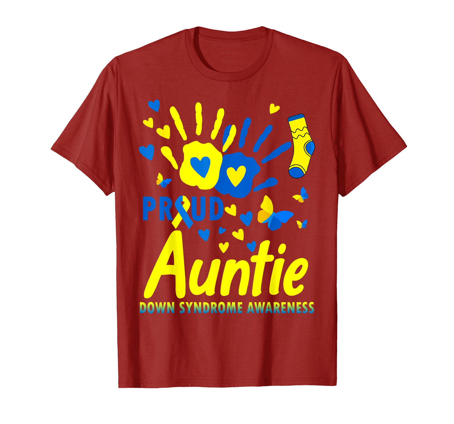 Proud Auntie World Down Syndrome Awareness Day Matching T-Shirt