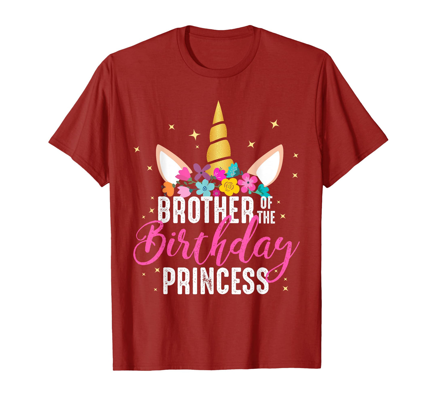 Brother Of The Birthday Princess Gift Unicorn Birthday T-Shirt