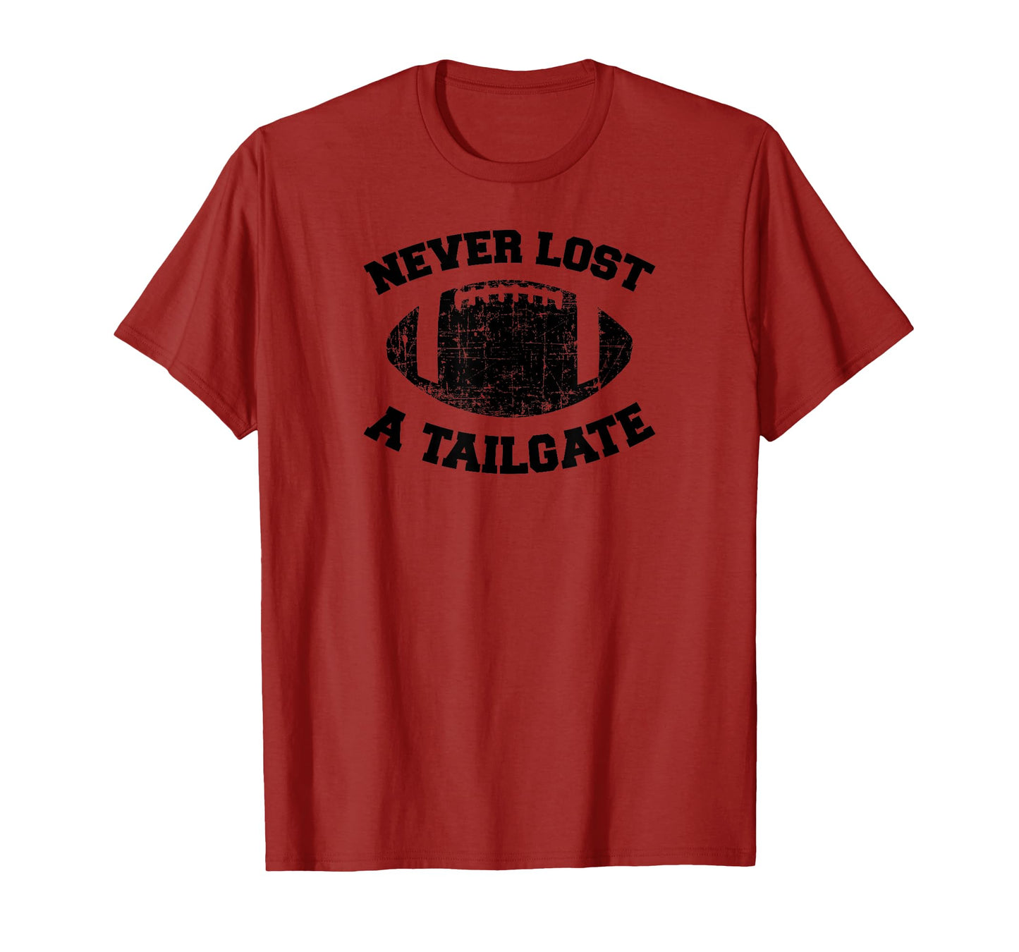 Never Lost A Tailgate Football Sports Game Day Dark T-Shirt