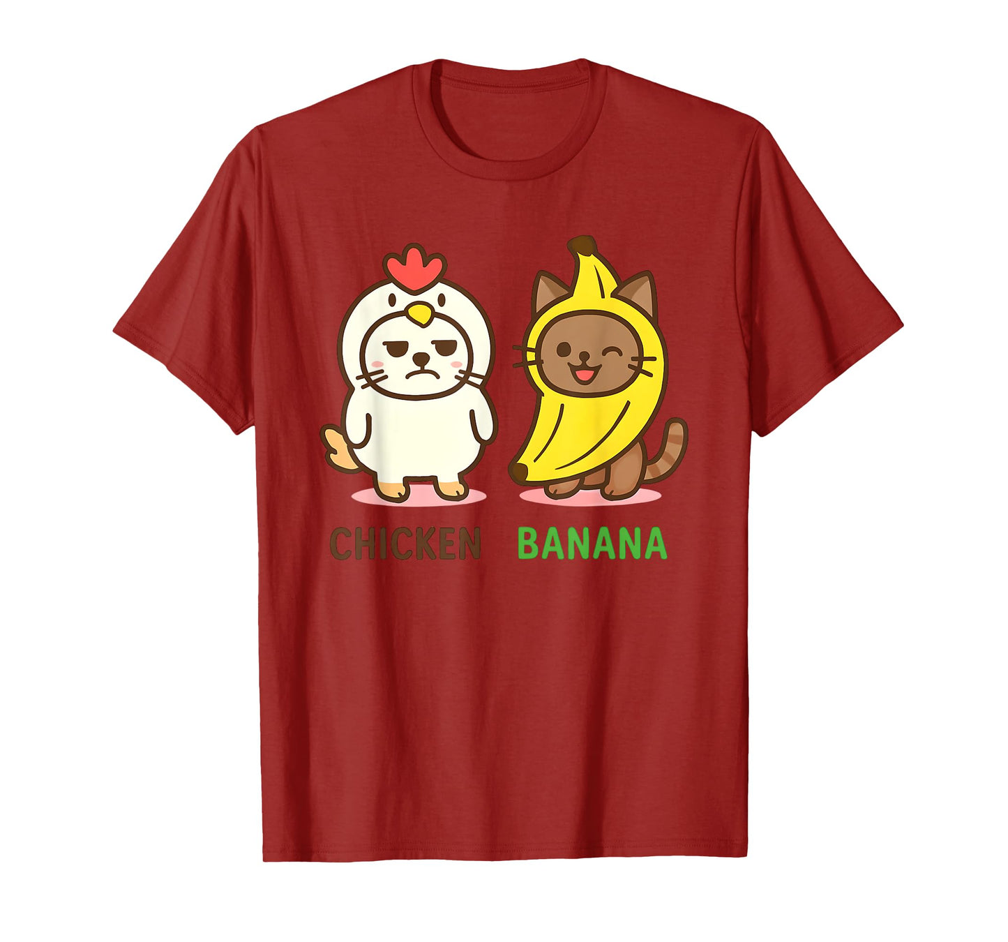 Cute Animals in Chicken and Banana Costumes Kawaii T-Shirt