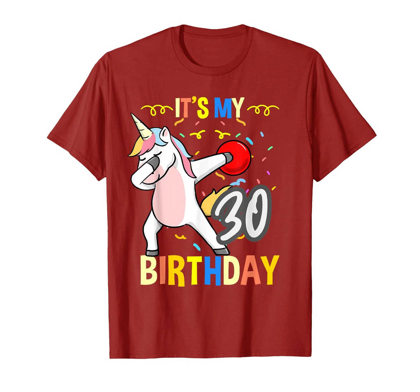 Its My 30th Birthday Dabbing Unicorn Bowling T-Shirt