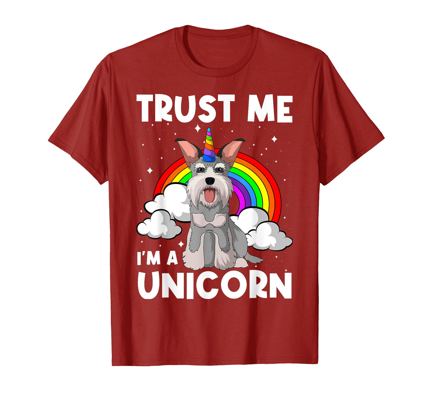 Schnauzer Unicorn Wire-Haired Pinscher Whiskered Snout Dog Men Women Girls Kids T-Shirt